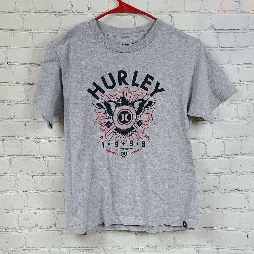 Hurley Eagle Graphic Tshirt Boys Medium Classic Fit Americana Cotton Tee Youth - Picture 7 of 7